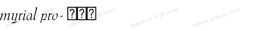 myrial pro字体转换